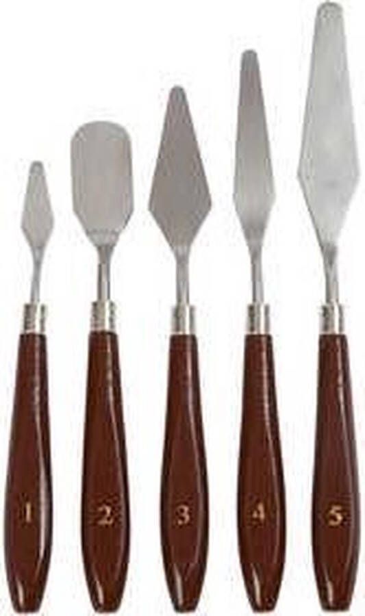 Paletmessen set l: 17-23 cm b: 1 5-2 5 cm 5stuks