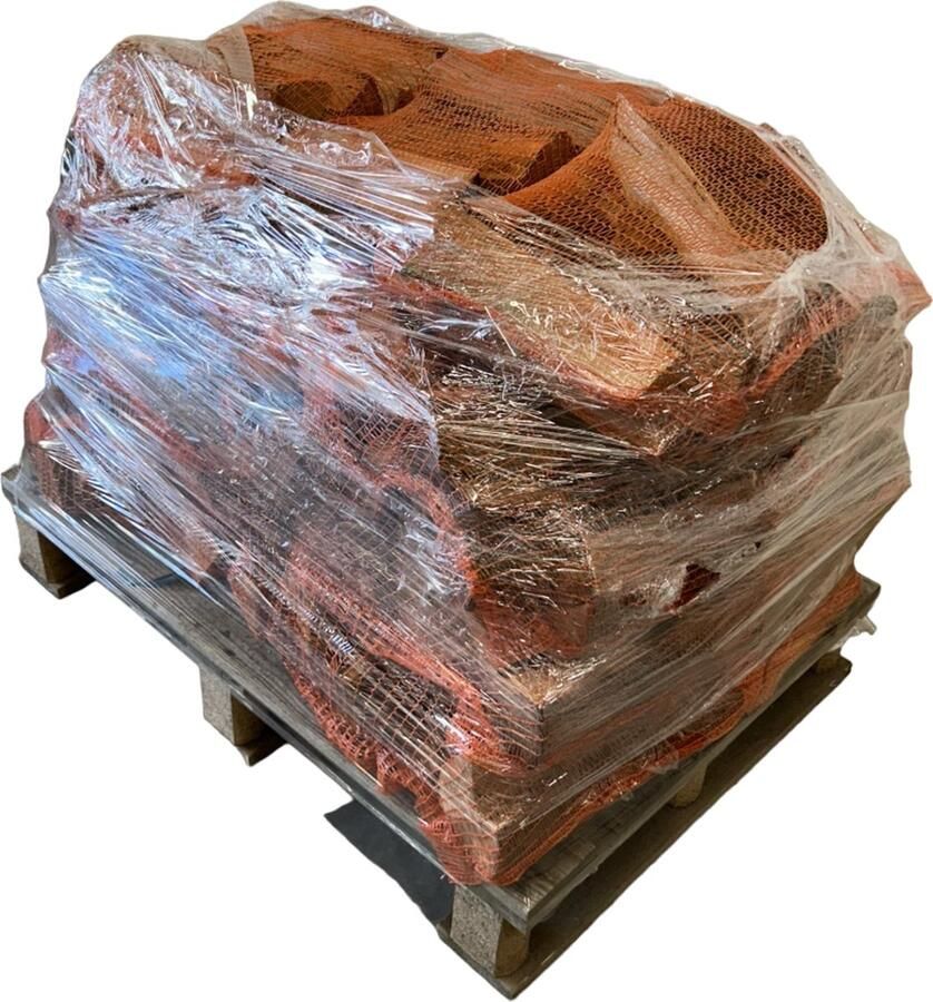 Pallet Essen hout Netzakken Essen Haardhout Brandhout Droog 15 Netzakken van 22 DM3 Openhaard Vuurkorf Pizzaoven Barbecue BBQ Rookhout