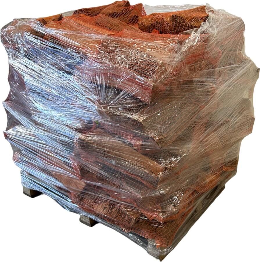 Pallet Essen hout Netzakken Essen Haardhout Brandhout Droog 30 Netzakken van 22 DM3 Openhaard Vuurkorf Pizzaoven Barbecue BBQ Rookhout