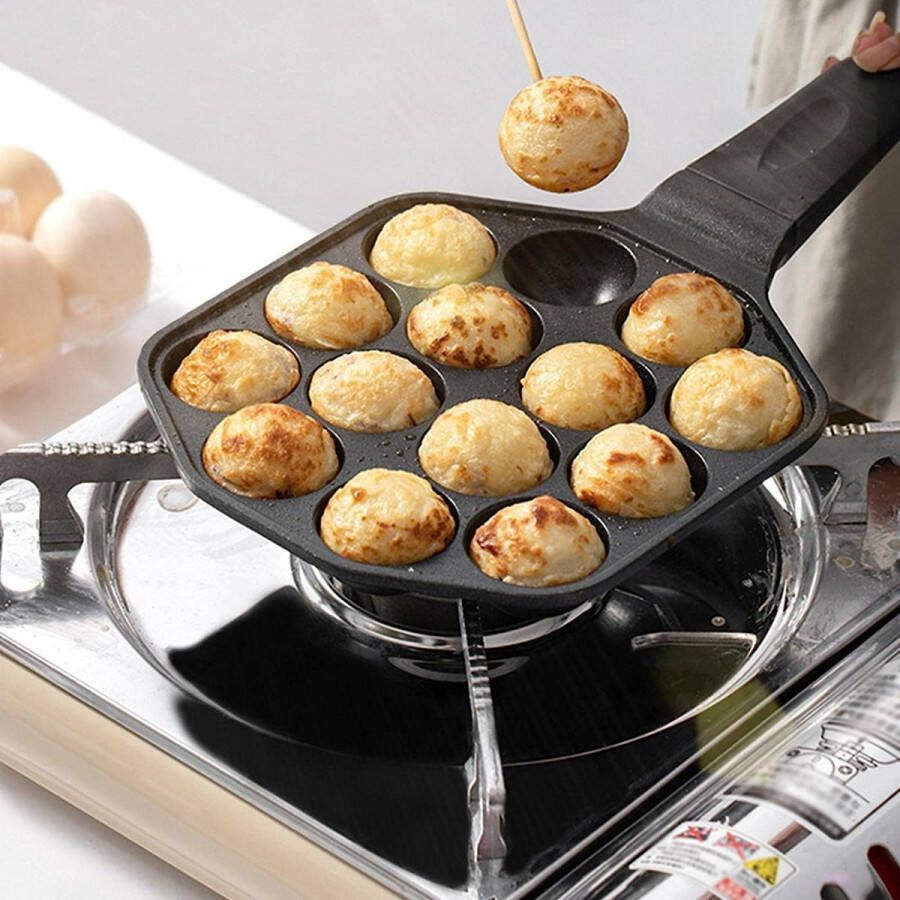 Pan 14 gaten aluminium anti-aanbaklaag Takoyaki grillpan plaat pannenkoekenballen takoyaki maker takoyaki-grillpanplaat kookbakvorm-dienblad