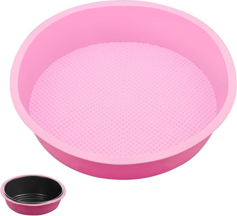 Pan Protector Waterbad Siliconen Mat voor Springvorm 225 cm Voorkomt Water in Springvorm Pan Roze