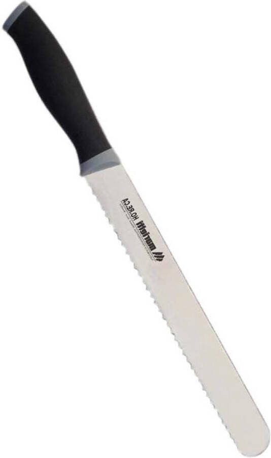 PANE broodmes getand lemmet zwart grijs 24 cm lemmetlengte keukenmes