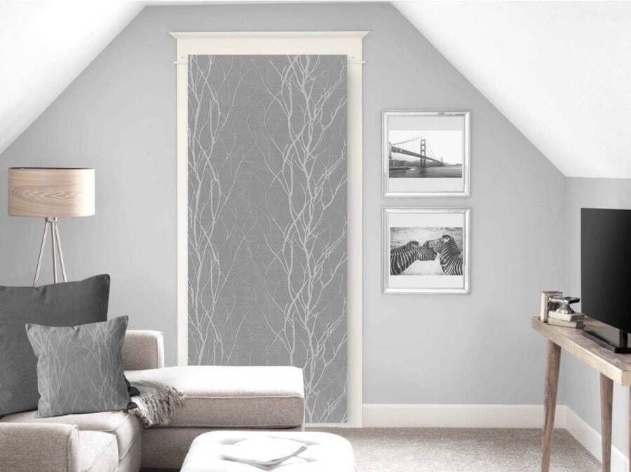 Paneelgordijn Liane polyester grijs 70 x 200 cm