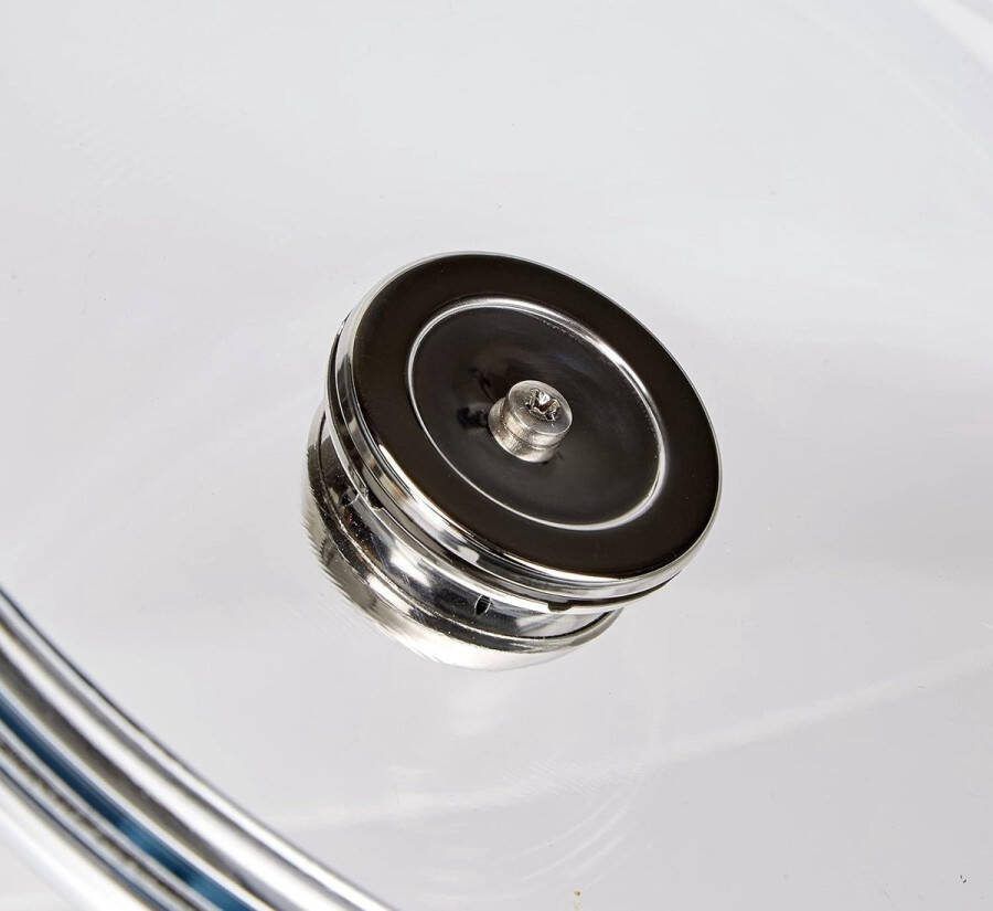 Pannendeksel 28 cm glazen deksel met metalen knop hittebestendig vaatwasmachinebestendig