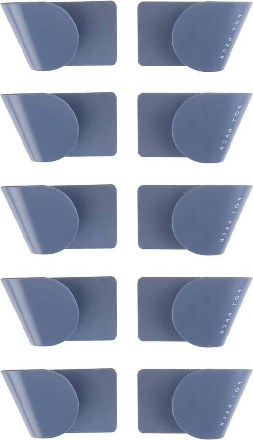 Pannendekselhouder wand 5 paar pannendeksel plaathouder keuken wandhaken blauw