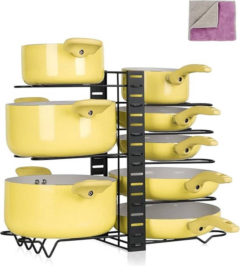 Pannenrek pannenplank pan shelf rack organizer \ Opbergrek