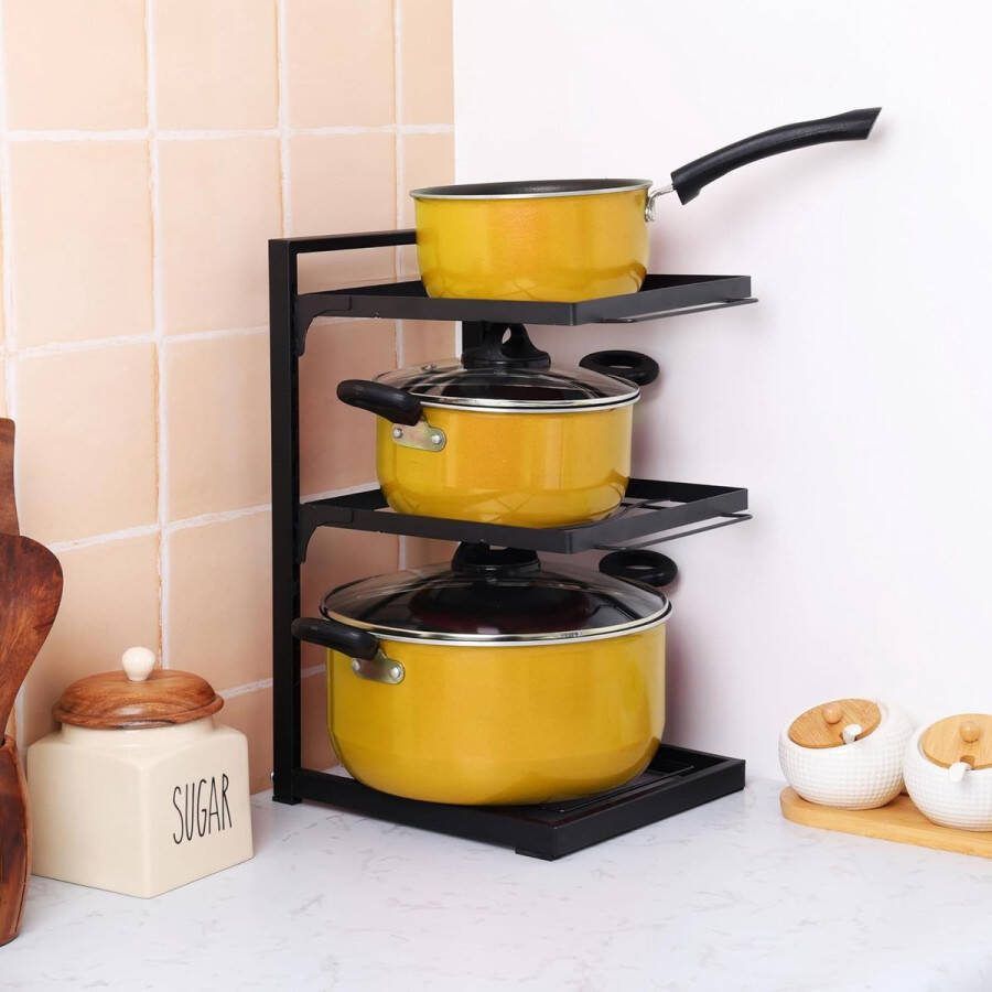 Pannenrek pannenplank rack organizer \ Opbergrek