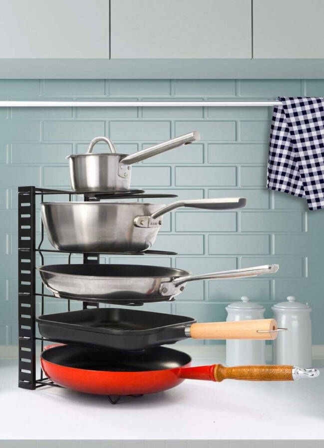 Pannenrek pannenplank rack organizer \ Opbergrek