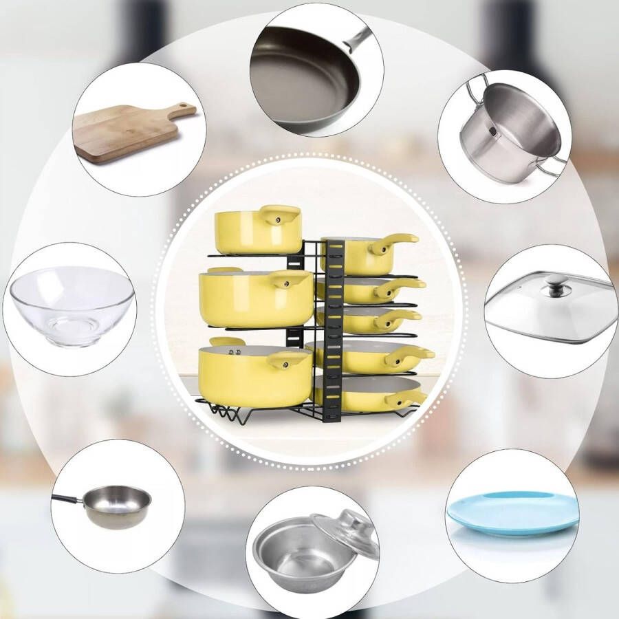 Pannenrek pannenplank rack organizer \ Opbergrek