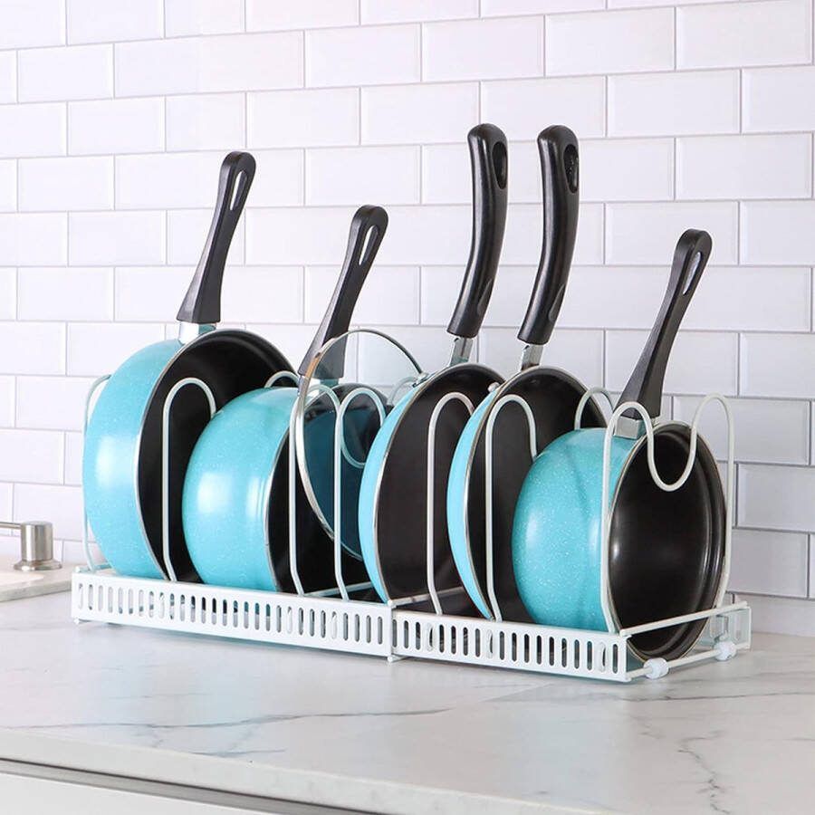 Pannenrek pannenplank rack organizer \ Opbergrek