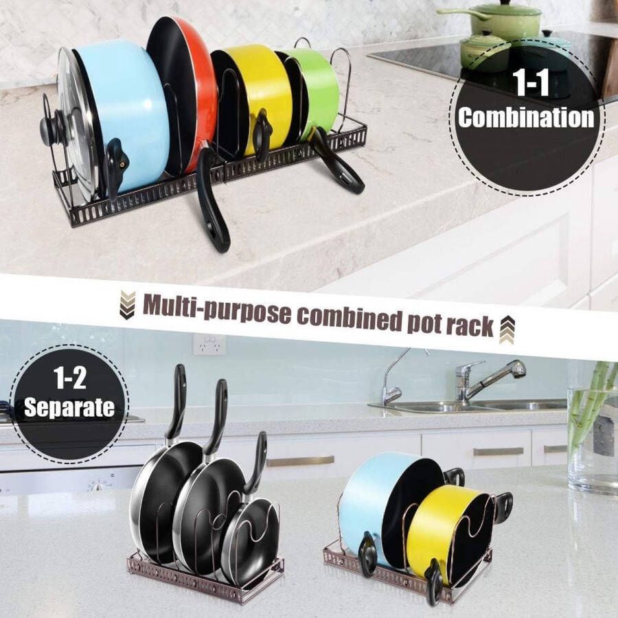 Pannenrek pannenplank rack organizer \ Opbergrek
