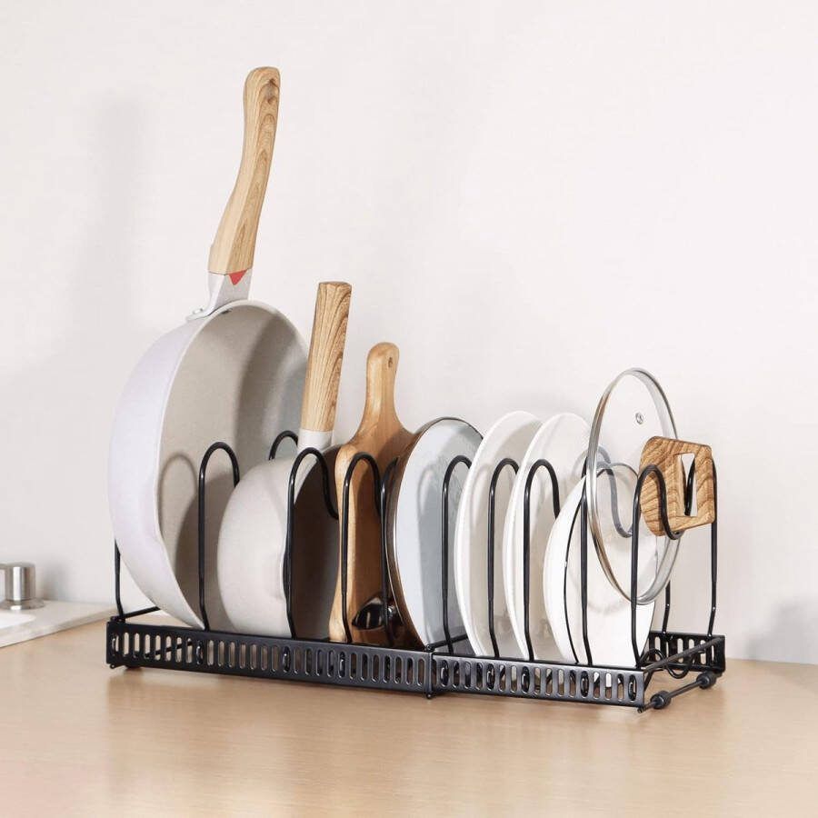 Pannenrek pannenplank rack organizer \ Opbergrek