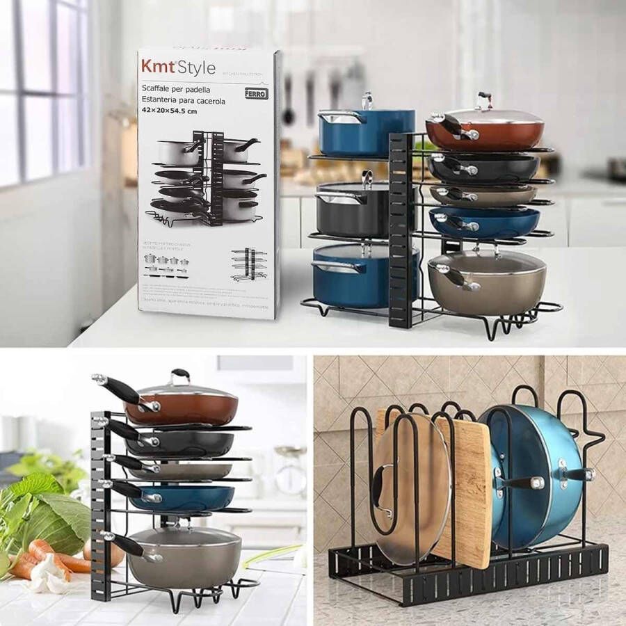 Pannenrek pannenplank rack organizer \ Opbergrek
