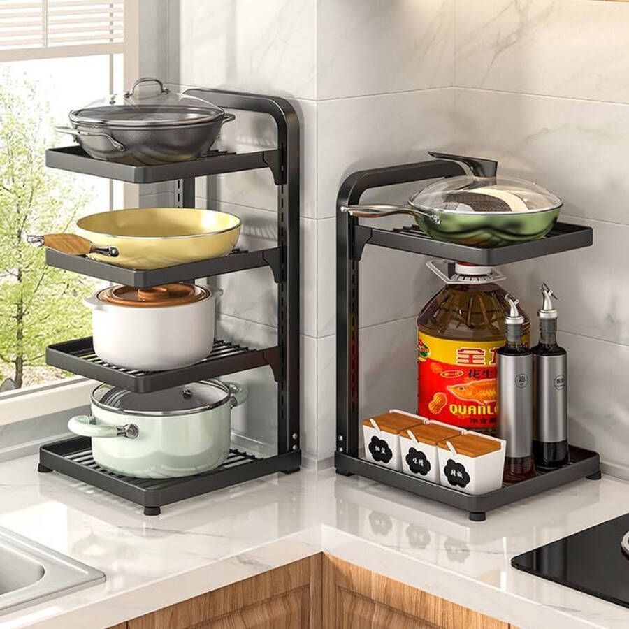 Pannenrek pannenplank rack organizer \ Opbergrek