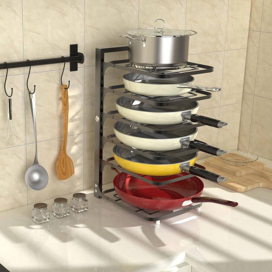 Pannenrek pannenplank rack organizer \ Opbergrek