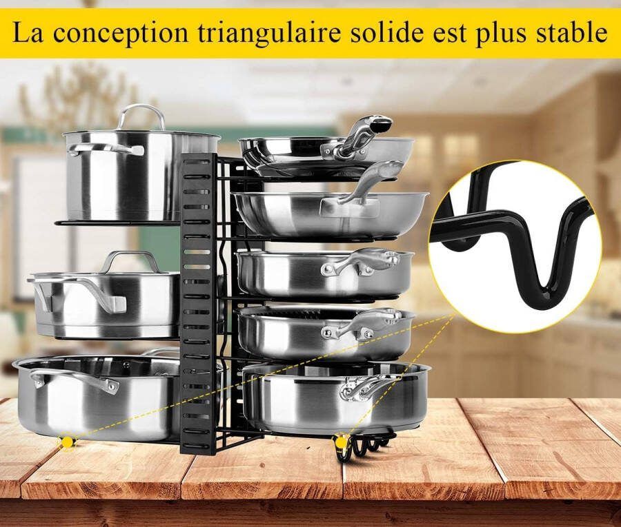 Pannenrek pannenplank rack organizer \ Opbergrek