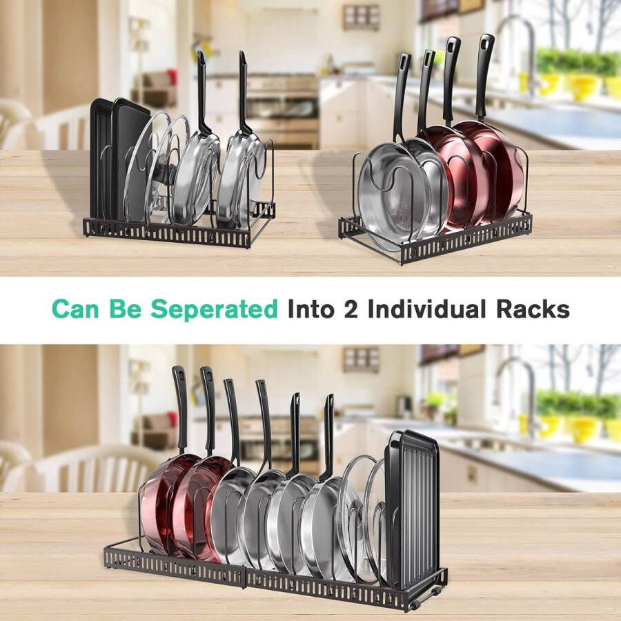 Pannenrek pannenplank rack organizer \ Opbergrek