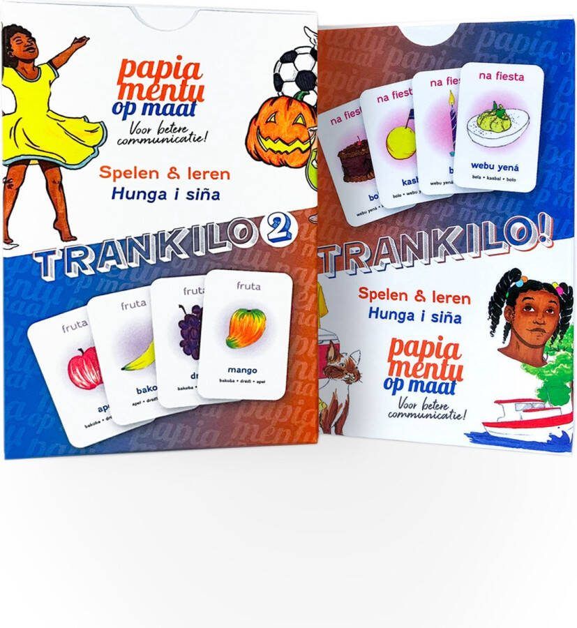 Papiaments kwartetspel Trankilo 1 + 2 Papiaments leren Spelen en leren
