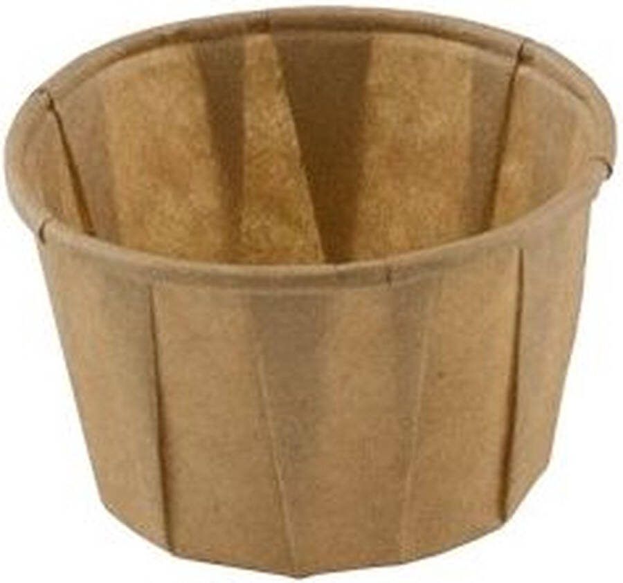 Papieren sausbakje 60 ml bruin Inhoud: 5000 stuks
