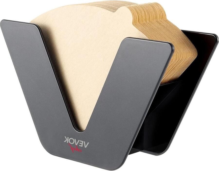 Papierhouder voor Koffiefilters Opbergrek voor Thuis Keuken Bar Cafes Opslag Accessoires (Zwart)