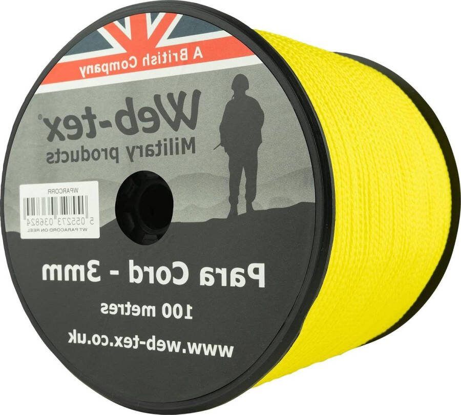 Parachutekoord 100 m rol 3 mm dik survival touw