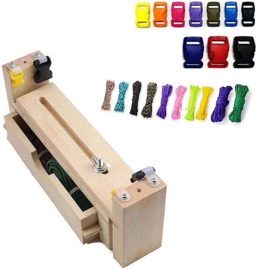 Parachutekoord Armband Maken Kit Verstelbare lengte Paracord Jig Armband Maker 10 parachutekoorden 10 gespen DIY knutselgereedschap