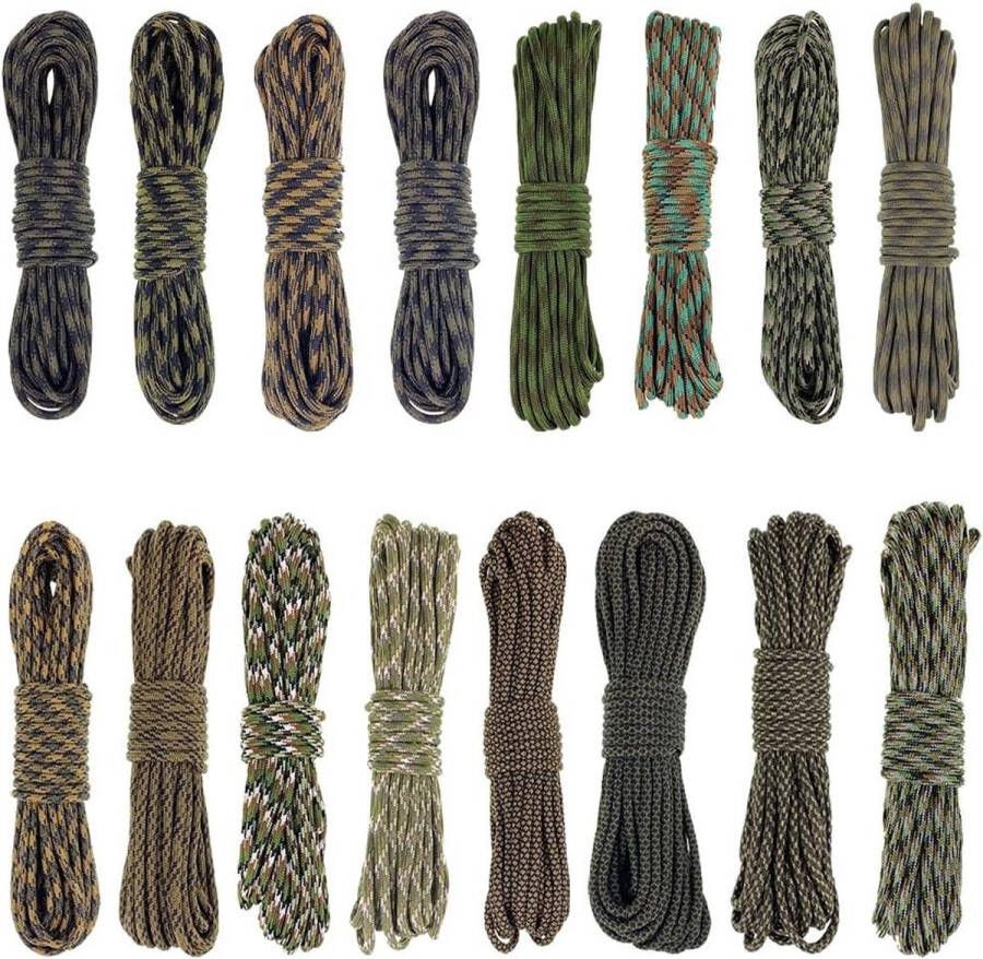 Paracord 4mm Set of Random Military Colors Camping Survival Crafts 100% Nylon Rope 4mm Tactical Cord 550 Type III