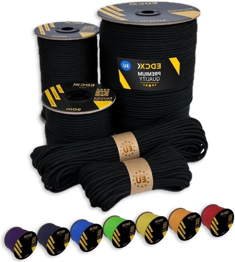 Nylon Paracord 550 4 mm Type III 15 30 50 100 300 m scheurvast parachutekoord voor overleving 100% nylon met 7 draden