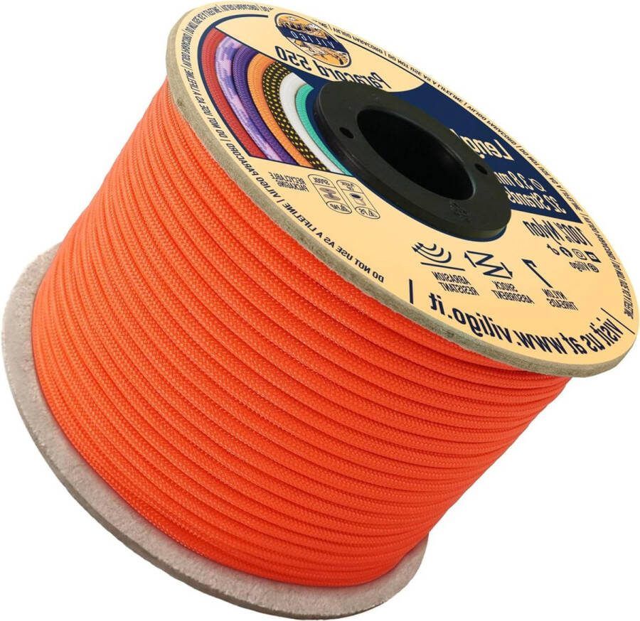 Paracord 550 nylon touw voor armband riem halsband tenten wandelen 100 m paprika