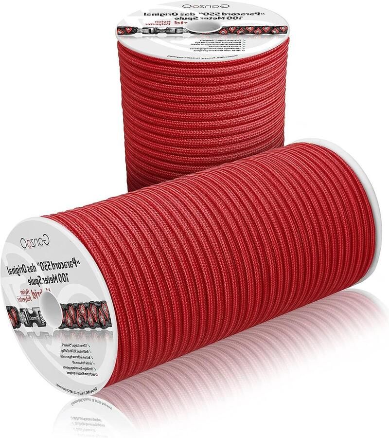 Paracord 550 touw Nylon Polyester Hybride type 4 mm Ø Armband hondenriem Hondenhalsband 250 kg breukbelasting Outdoor touw Campingkoord Multifunctioneel 100 meter