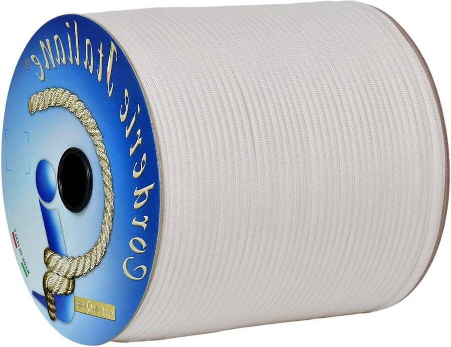Paracord 550 Type III Basic wit 4 mm 50 m lang 7 draden Made in Italy 006078692