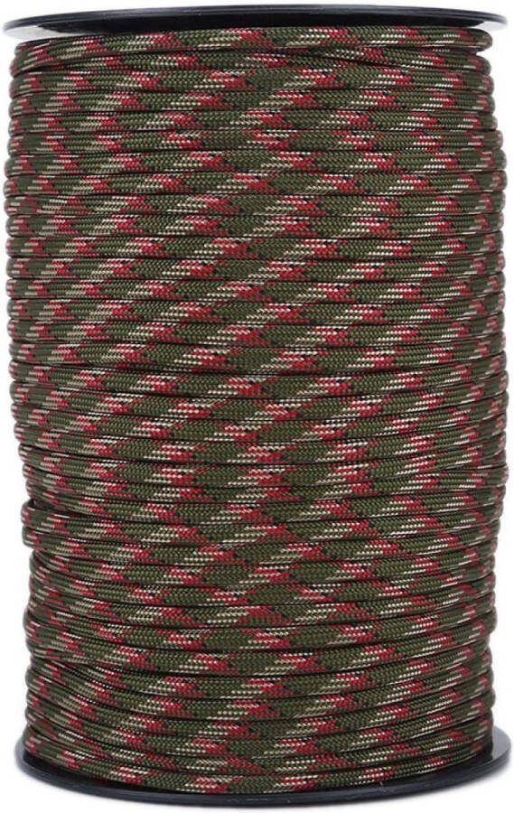 Paracord rol touw 4 mm 100 m gevlochten lijn 9 strengen polypropyleen en polyester camping outdoor klimmen survival jungle camouflage campingtenten