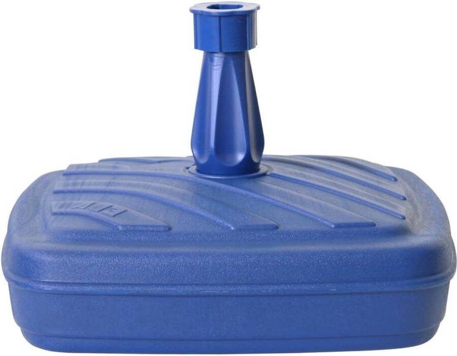 Parapluhouder opvulbaar met water of zand 14 liter Blauwe Plastic Parapluvoet voor terras balkon en tuin