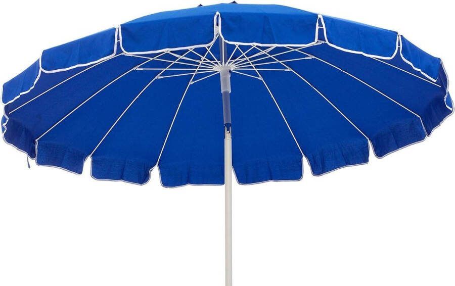 Parasol Alustar 220 16 taupe voor in de tuin met windvanger Luxe zonnescherm