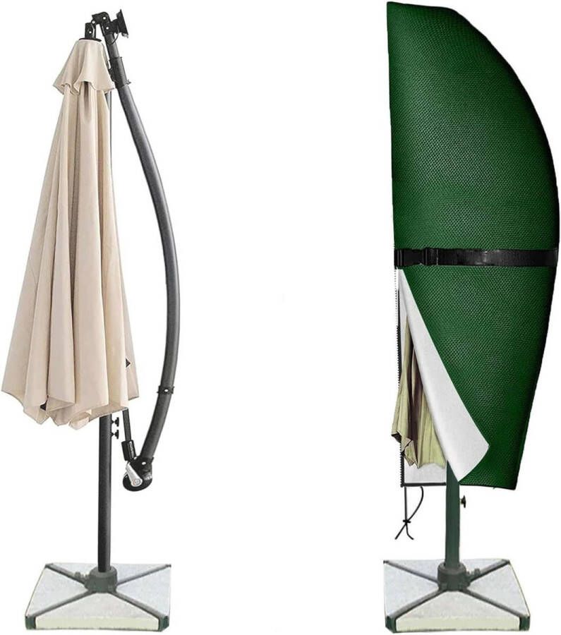 Parasol beschermhoes met staaf 210D-280*30 81 45cm afdekhoes voor parasols weerbestendig parasol afdekking met retractiestang en retractiekoord