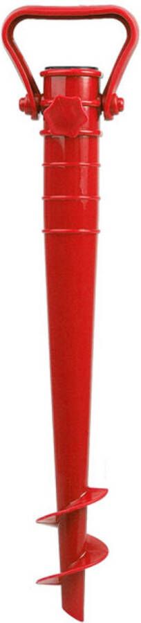 Merkloos Parasolharing rood kunststof D40 mm x H37 cm parasolhouder Parasolvoeten
