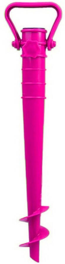 Merkloos Parasolharing roze kunststof D40 mm x H37 cm parasolhouder Parasolvoeten