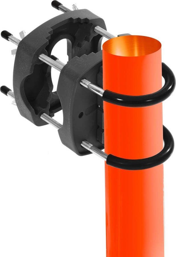 Parasolhouder Balkonleuning Compacte Parasol Balkonbeugel voor Ronde + Vierkante Parasols Ruimtebesparende Paraplubak Vervanging Zwart