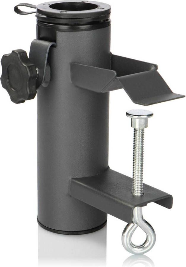 Parasolhouder voor balkon terras tafel verstelbaar voor stokken 22-49 mm geschikt voor paneel relingdiktes tot 60 mm Parasol klem