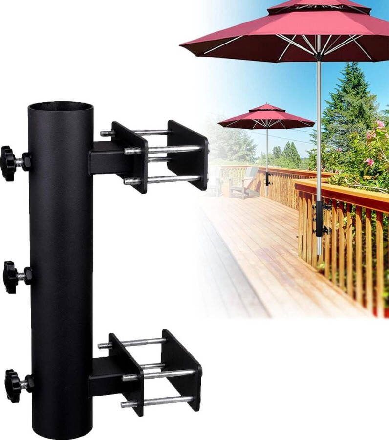 Parasolhouder voor banken Vaste klem voor terras en balkon Strand en boot parapluhouder Zwaar belastbaar Parasol klem