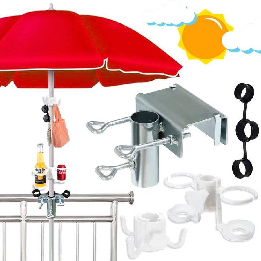 Parasolklem balkon Parasolhouder balkon Parasolklem Balkonklem Must have voor uw parasol!