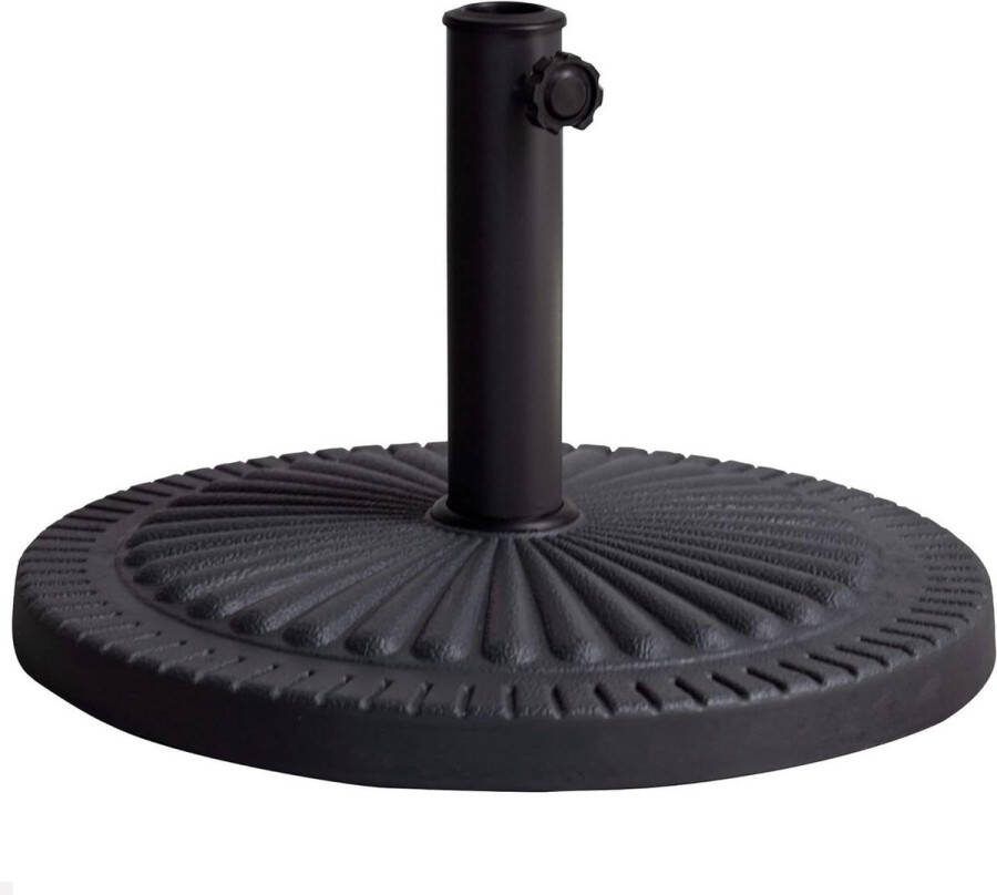 Parasolstandaard rond polyhars geschikt voor grote parasols parasolvoet op wielen
