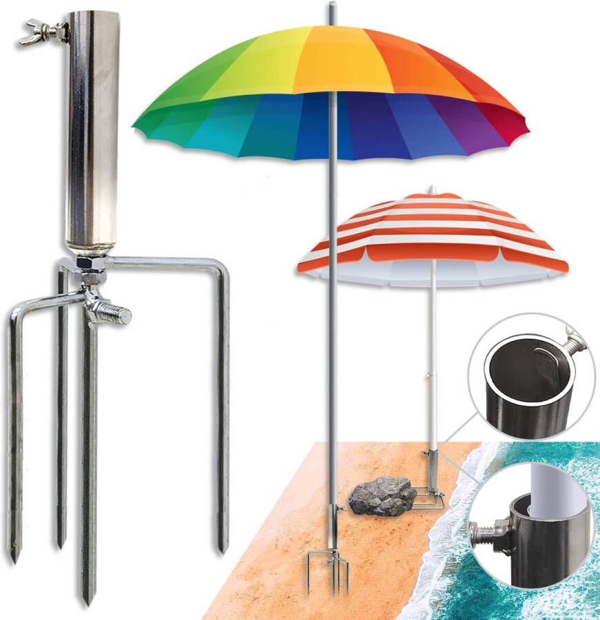 Parasolvoet grondpen afneembare parasolstandaard voor tuinparasol visparasol strand