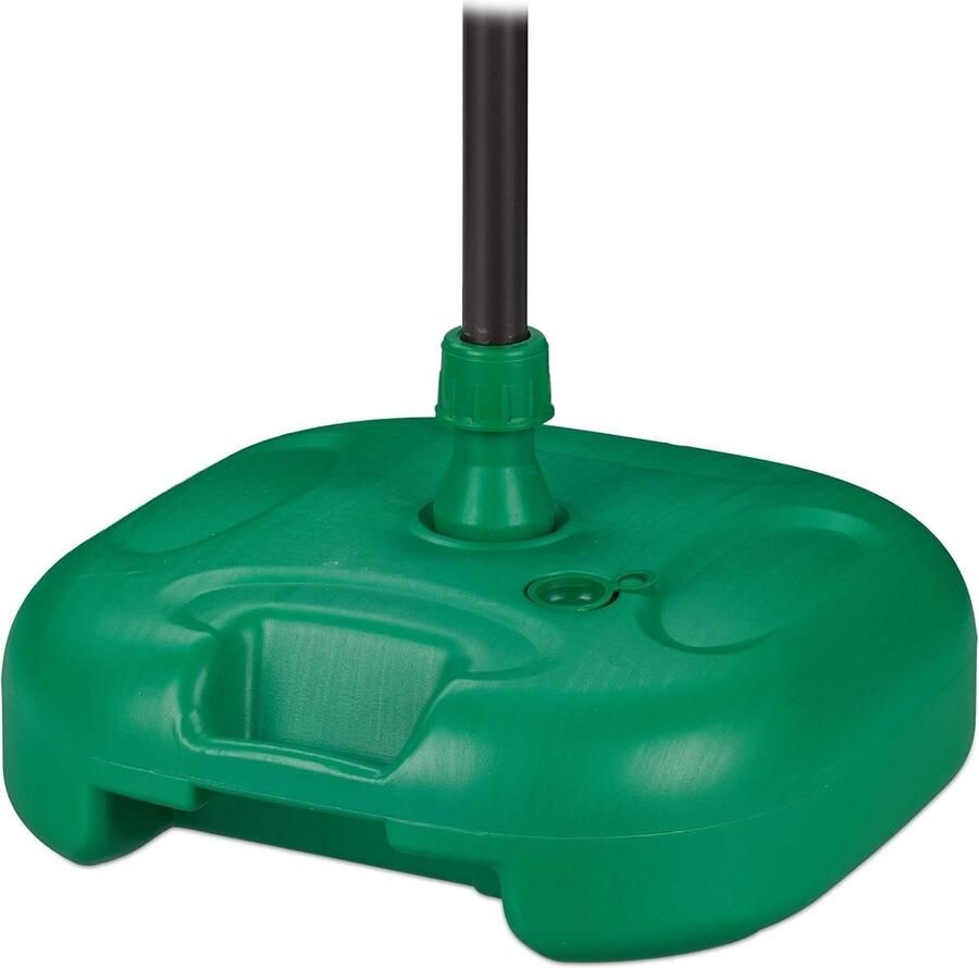 Parasolvoet vulbaar met water of zand Stokdikte 25-32 mm Kunststof parasolstandaard Groen 44x42 cm parasolvoet
