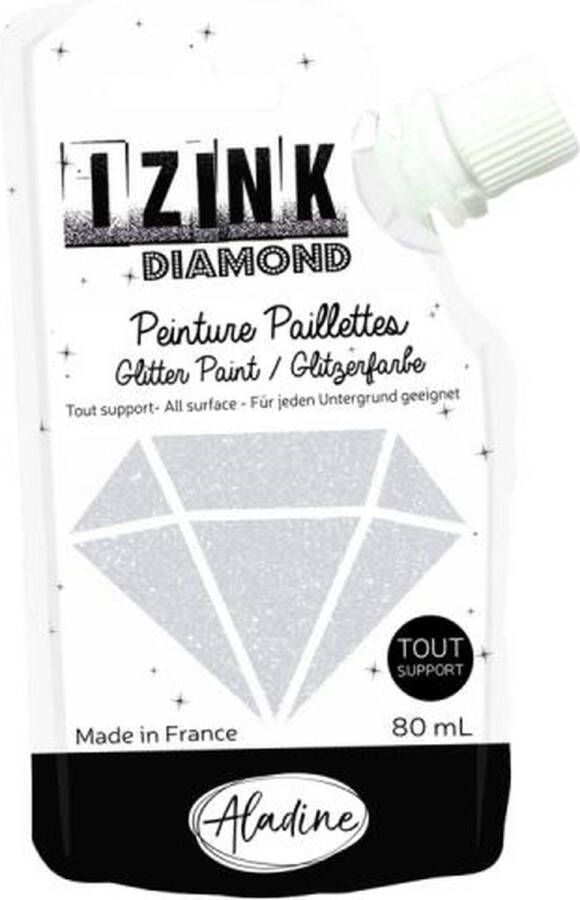 Alladine IZINK Diamond glitterverf pasta 80 ml parelmoer