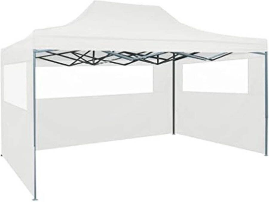 Partytent opvouwbaar Vouwtent Partytent opvouwbaar met zijwanden 3x4 5m Wit