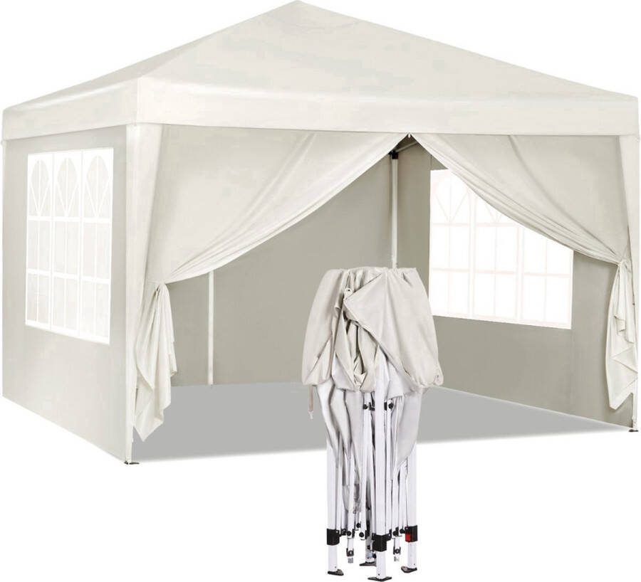 Partytent Opvouwbaar Weerbestendig Paviljoen met Zijwanden Feesttent Waterdicht Inclusief Draagtas