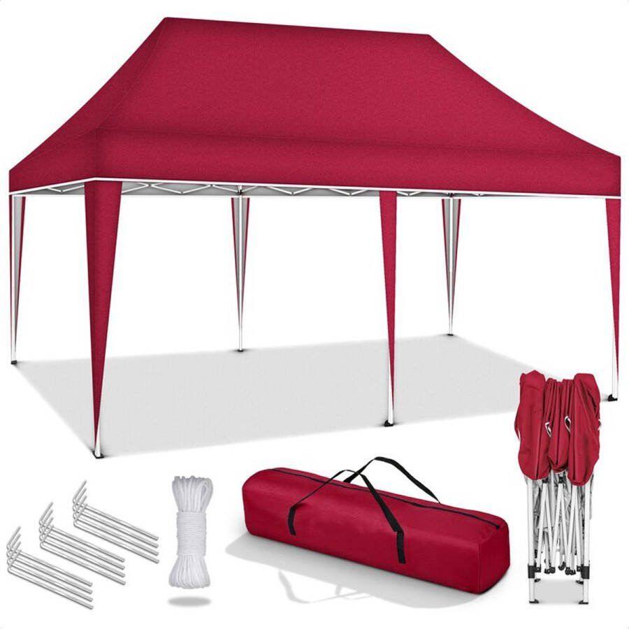 Partytent Partytenten Paviljoen 3x6 Opvouwbaar en Easy Up Weerbestendig Waterdicht Dak