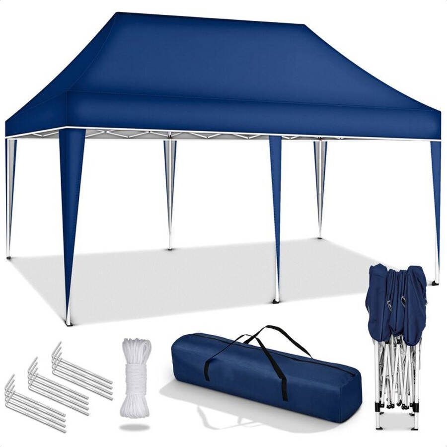 Partytent Partytenten Paviljoen 3x6 Opvouwbaar en Easy Up Weerbestendig Waterdicht Dak