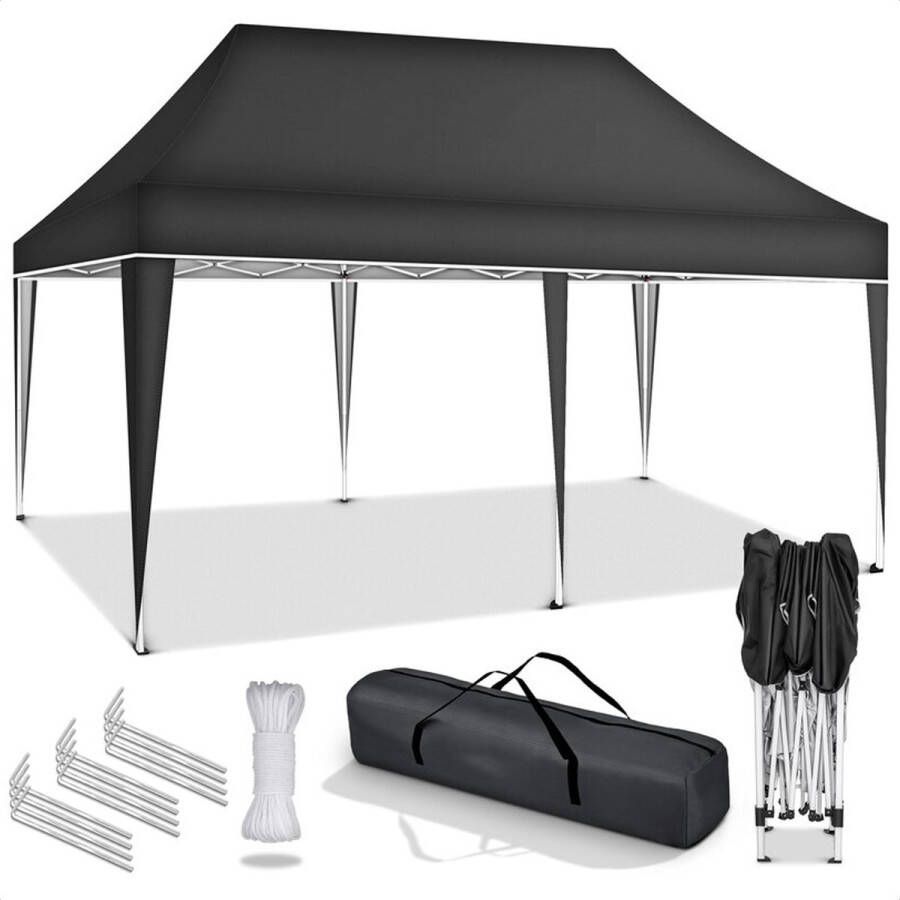 Partytent Partytenten Paviljoen 3x6 Opvouwbaar en Easy Up Weerbestendig Waterdicht Dak